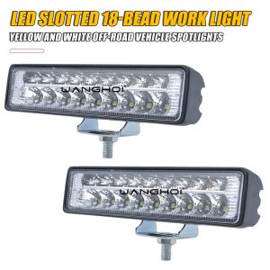 Slotted 18-Bead White Yellow LED Work Light