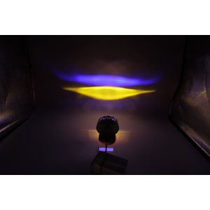 Small Round Dual Eye Angel Eye Lens Purple Yellow Effect Source light-effect reference; confirm final color sequence and wiring logic before production.