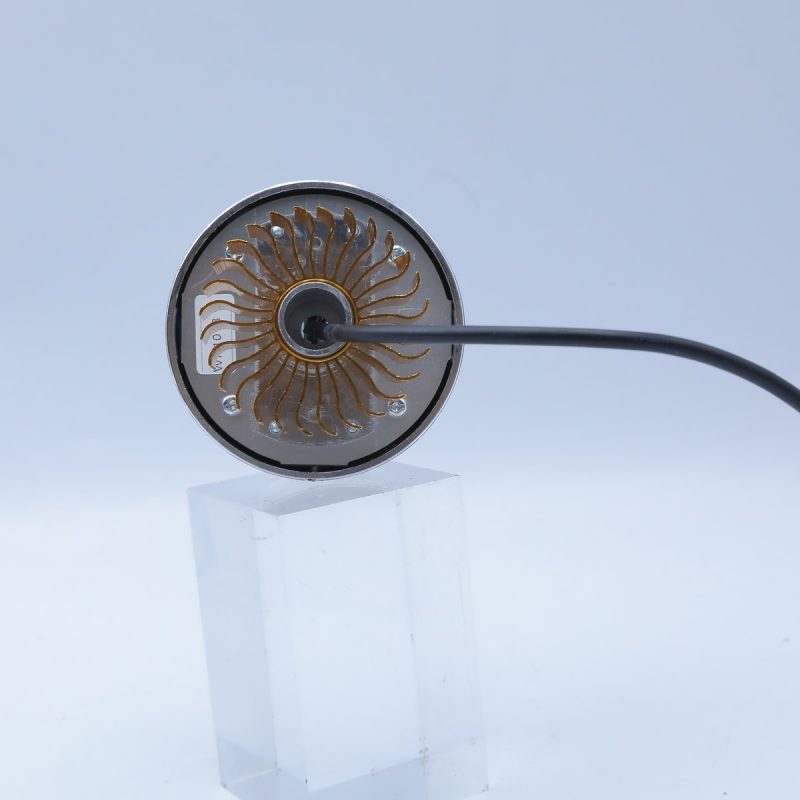 Small Round Dual Eye Angel Eye Lens Rear Wiring Rear housing and wire-lead reference for sample confirmation.