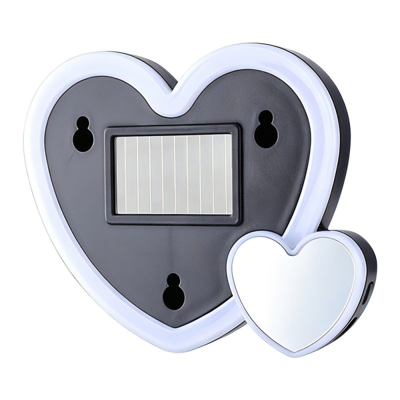 Solar Double Heart Shape Led Car Window Display White Front White double-heart front product reference.