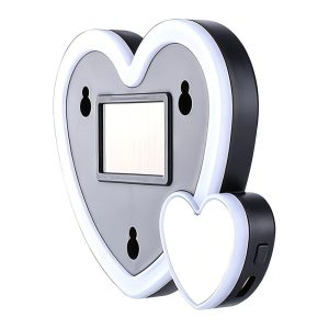 Solar Double Heart Shape Led Window Display Side Profile Side profile reference for placement and thickness checks.