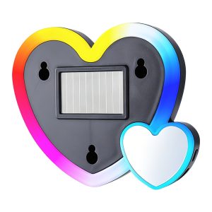 Solar Double Heart Shape RGB Car Window LED Display Light