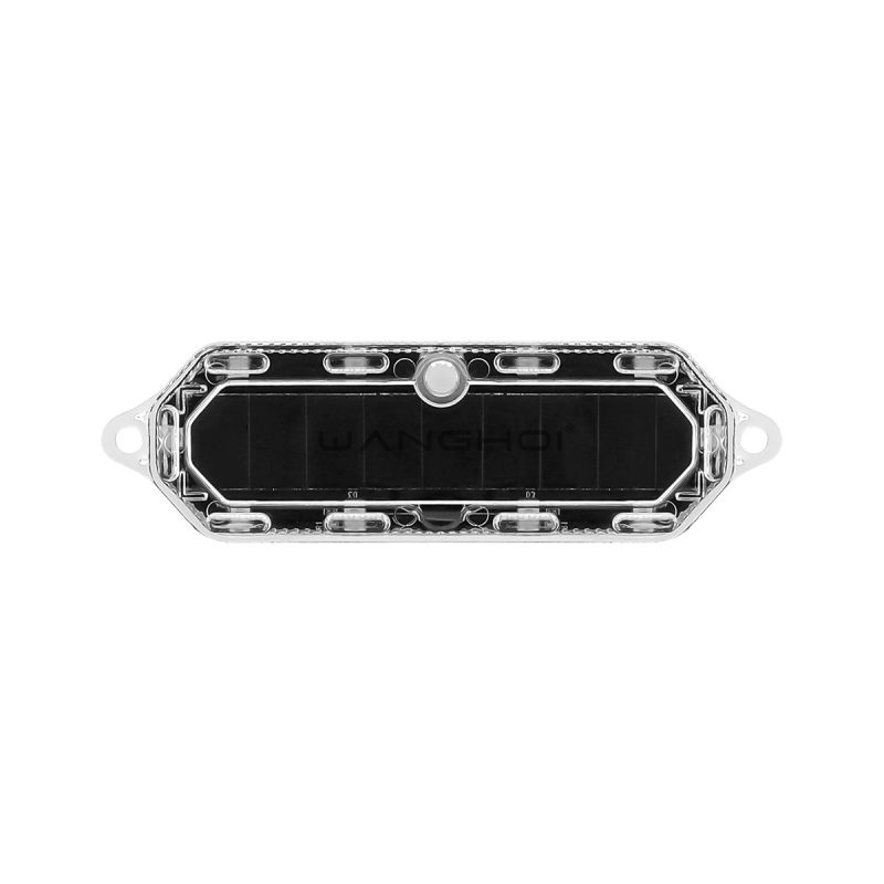 Solar Led Flashing Warning Light Strip 02 Solar Warning Strip Front Front solar panel reference for solar LED flashing warning light strip