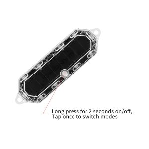 Solar Led Flashing Warning Light Strip 06 Solar Warning Strip Button Button mode reference for solar LED flashing warning light strip