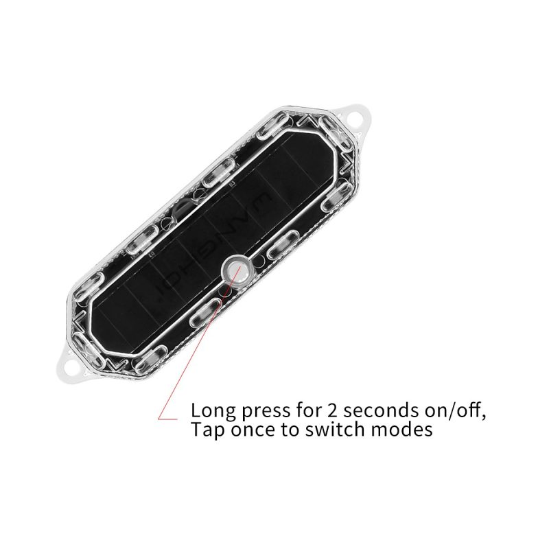 Solar Led Flashing Warning Light Strip 06 Solar Warning Strip Button Button mode reference for solar LED flashing warning light strip
