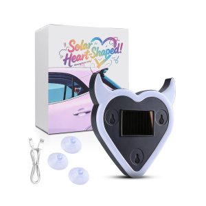 Solar Magic Heart Car Window Ambient Light Package Accessories Package reference showing the light, box, Type-C cable, and suction cups.