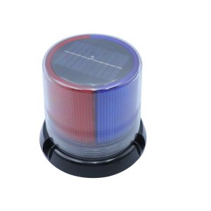 Solar Red Blue Magnetic Beacon Warning Light 12V-80V