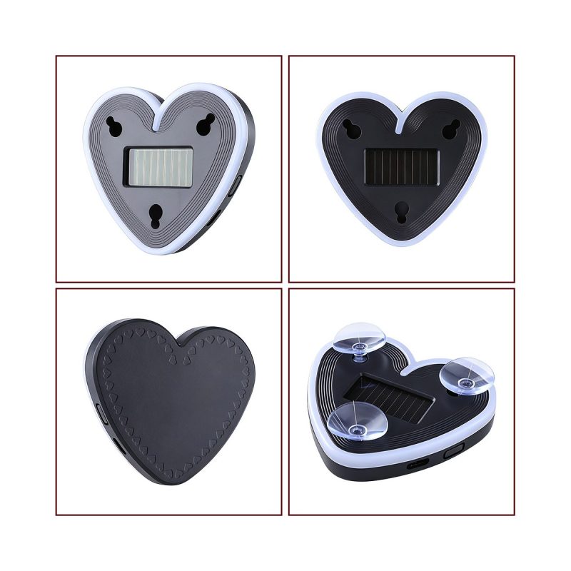 Solar Shape Led Car Decorative Ambient Light Options 03 Solar Decor Heart Heart solar shape LED car decorative ambient light reference