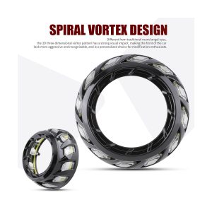 Spiral Vortex Led Angel Eye Projector Shroud Pair 02 Spiral Vortex Design Spiral vortex design reference for LED angel eye projector shroud