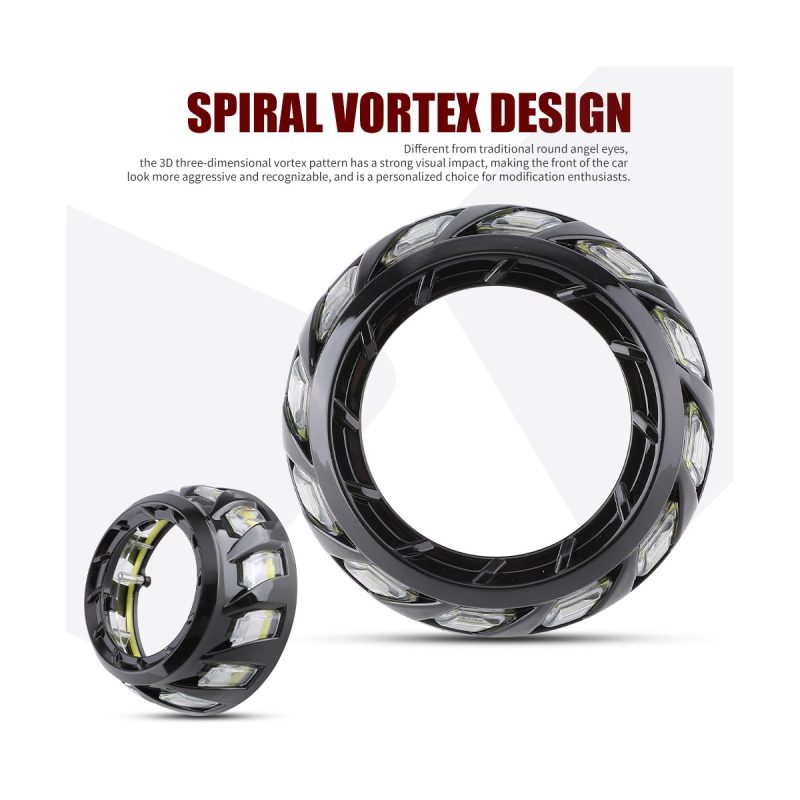 Spiral Vortex Led Angel Eye Projector Shroud Pair 02 Spiral Vortex Design Spiral vortex design reference for LED angel eye projector shroud