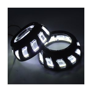 Spiral Vortex Led Angel Eye Projector Shroud Pair 04 Spiral Vortex Lit Pair Lit pair reference for spiral vortex LED angel eye projector shroud