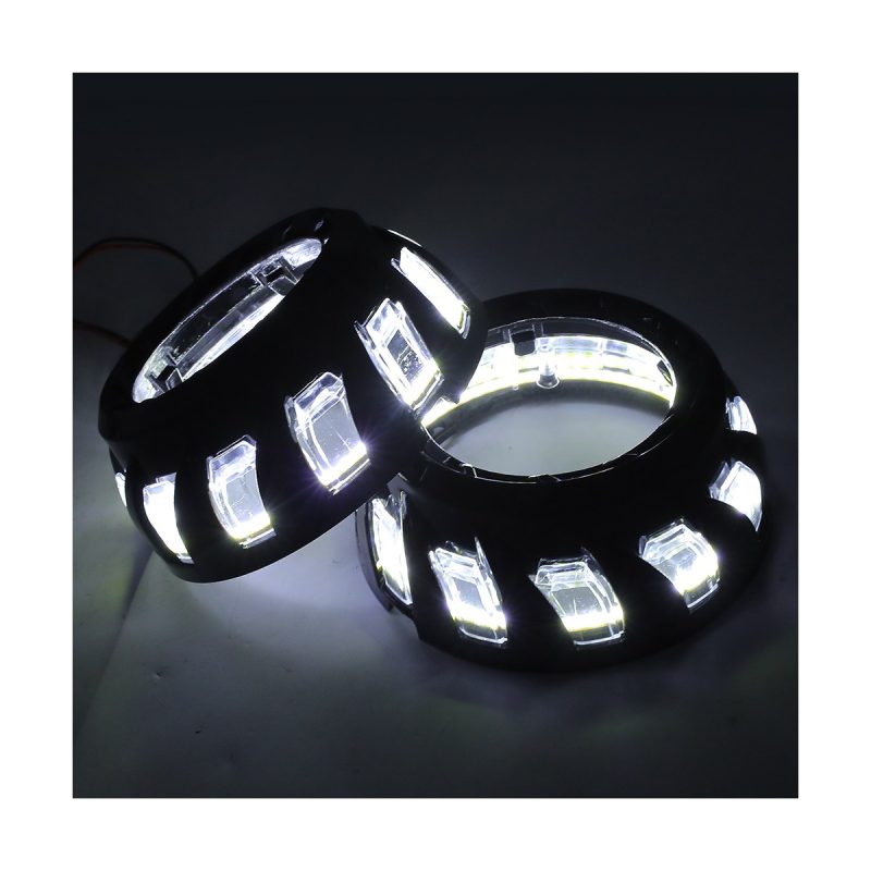 Spiral Vortex Led Angel Eye Projector Shroud Pair 04 Spiral Vortex Lit Pair Lit pair reference for spiral vortex LED angel eye projector shroud