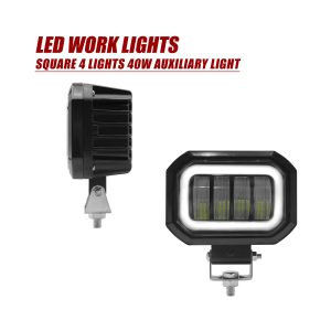 Product view showing the side housing depth and front 4-light lens layout.