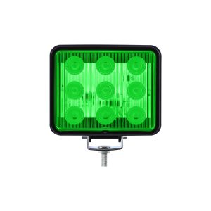 Square 9-bead LED warning light green option