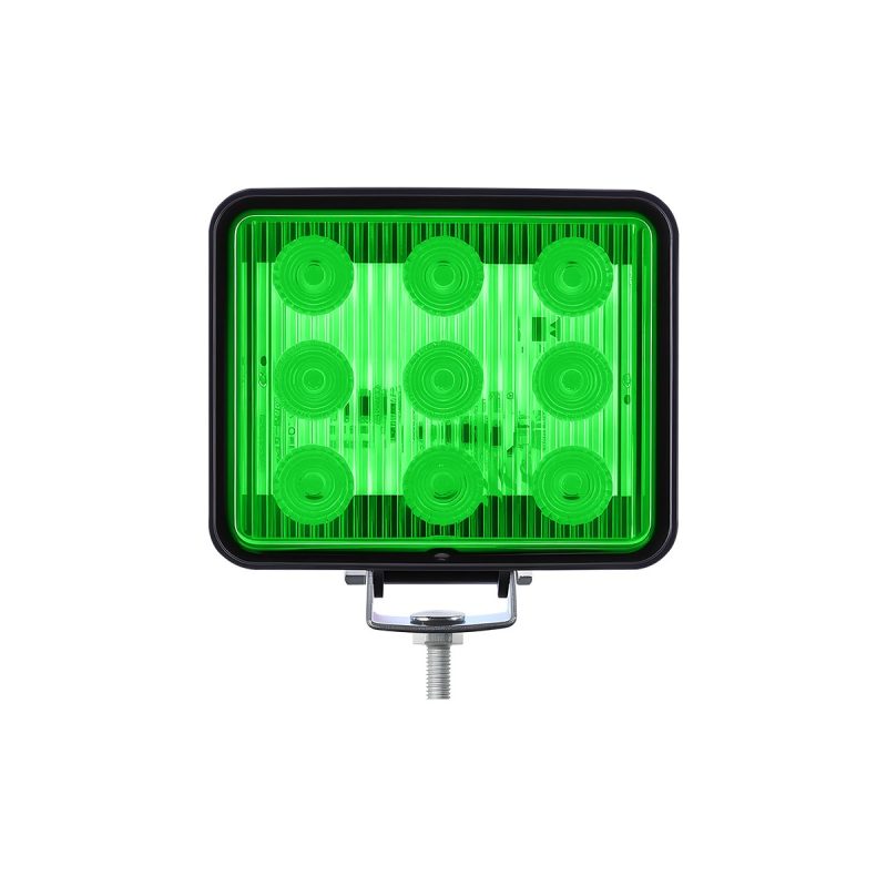 Square 9-bead LED warning light green option