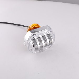Square Angel Eye 4 Bead Headlight Assembled Angled Body Assembled angled body reference with wiring.