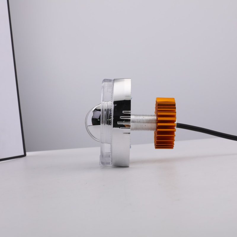 Square Angel Eye 4 Bead Headlight Side Depth Wiring Side depth and wiring reference for installation checks.