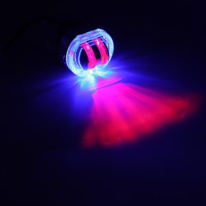 Square Dual Eye Angel Eye Headlight Red Blue Effect Red/blue lighting-effect reference from the supplied image set.