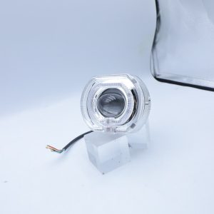 Angled lens and wiring reference for installation checks.