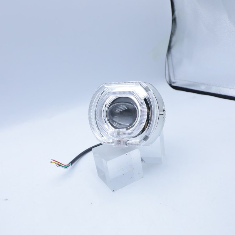 Angled lens and wiring reference for installation checks.