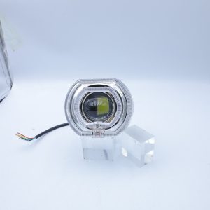 Square Dual Ring Angel Eye Motorcycle Headlight Lens Main Square Dual-Ring Angel Eye Motorcycle Headlight Lens