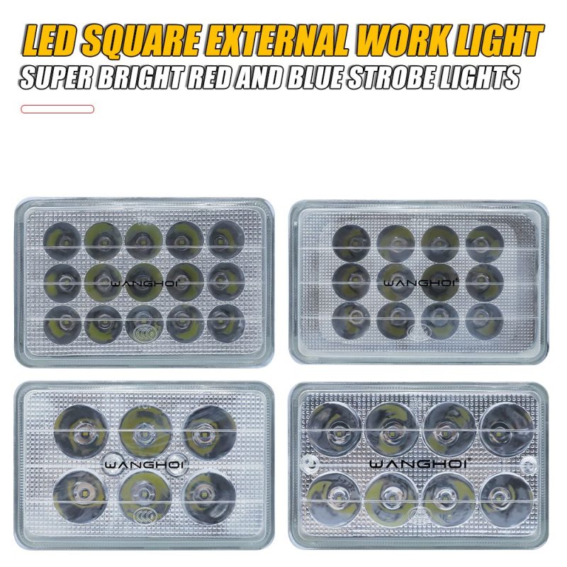 Square External Led Work Light Multi Bead Front Options Multi-bead front-face options for catalog shortlisting.