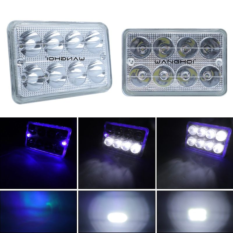 Square External Motorcycle Led Work Light Beam Effect Beam effect reference from the supplied product folder.