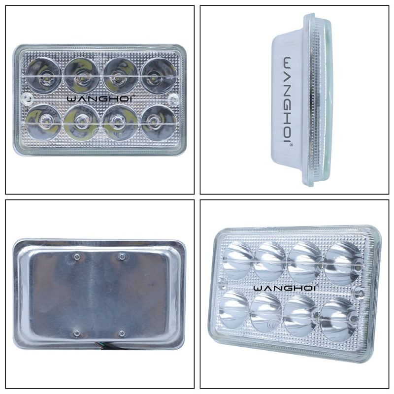 Square External Motorcycle Led Work Light Dark Lens Variant Dark lens square external work light variant reference.