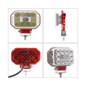 View collage for square knot-pattern LED work light 109mm