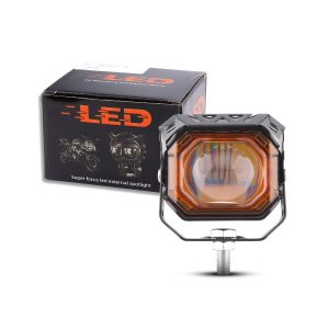 Square Lens Big Cannon Led Motorcycle Spotlight Color Options 04 Big Cannon Amber Package Square lens big cannon LED motorcycle spotlight package reference