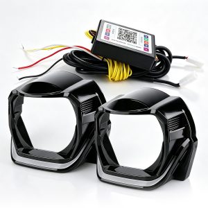 Square Mecha 5D RGB Angel Eye Projector Shroud Kit with App Control