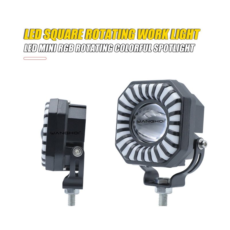 Square Mini Rgb Rotating Led Spotlight 02 Square Rgb Rotating Side Side reference for square mini RGB rotating LED spotlight