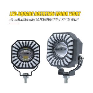 Square Mini Rgb Rotating Led Spotlight 03 Square Rgb Rotating Front Front reference for square mini RGB rotating LED spotlight