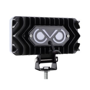 Square Projector Led Work Light Rear Housing Reference Rear housing and heat-dissipation profile reference.