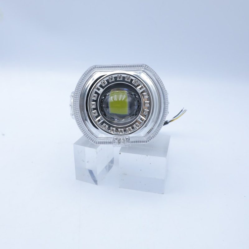 Square Rectangular Single Eye Angel Eye Lens Angled Side Angled side profile for housing-depth and lens-structure discussion.