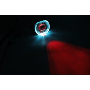 Square Rectangular Single Eye Angel Eye Lens Red Blue Effect Red/blue light-effect reference from the supplied source folder.