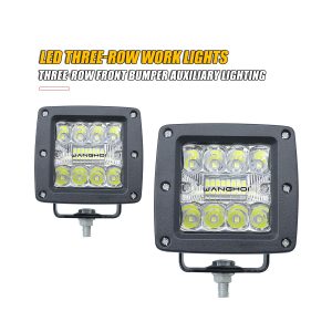 Color-option reference for square three-row LED work light