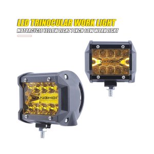 Square Trinocular Yellow Led Work Light 01 Square Trinocular Yellow Led Work Light 01 Square Trinocular Yellow LED Work Light main front reference