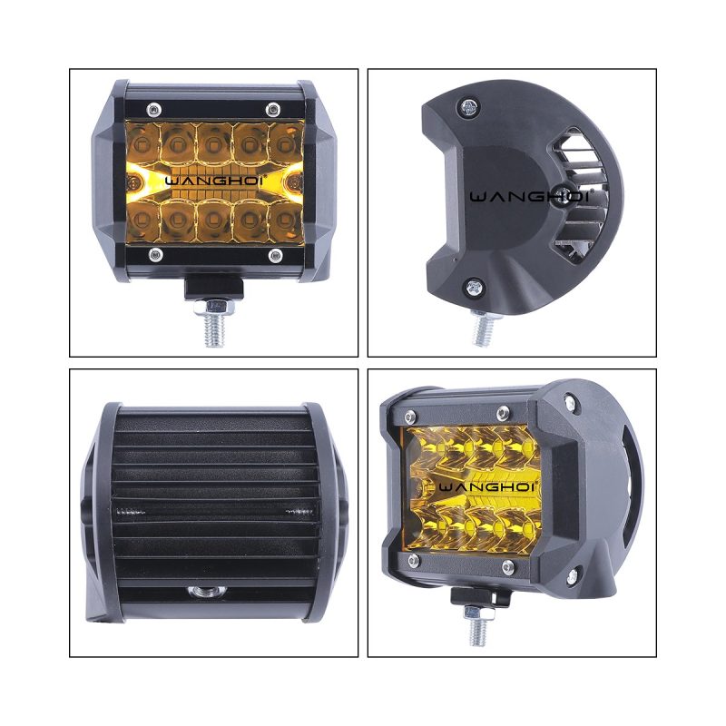 Square Trinocular Yellow Led Work Light 05 Square Trinocular Yellow Led Work Light 05 Square Trinocular Yellow LED Work Light multi view reference