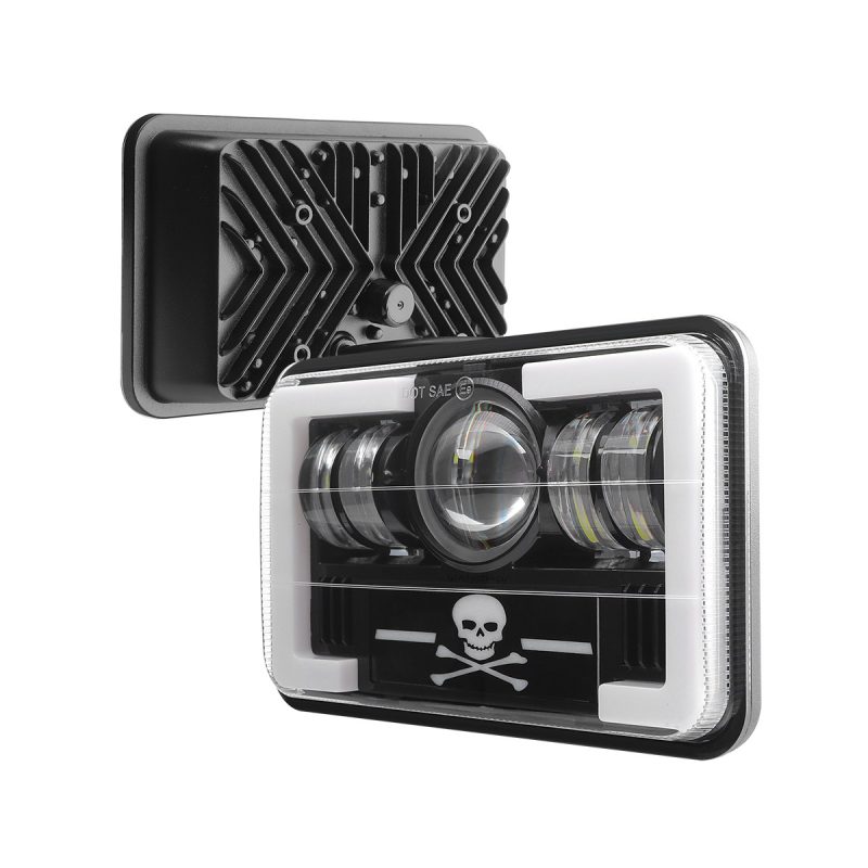 T-Pattern Graphic 7 Inch Square LED Headlight product detail reference