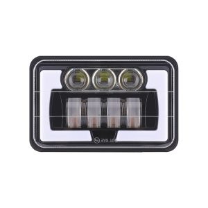 T Shape Seven Bead 7 Inch Square Led Headlight 03 T Shape Seven Bead 7 Inch Square Led Headlight 03 T-Shape Seven-Bead 7 Inch Square LED Headlight side and depth reference