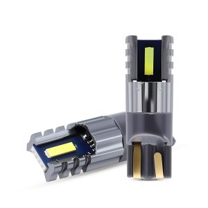 T10 5 Side Led Brake Position Bulb Pair 02 T10 Five Side Angle Angle view of T10 5-side LED brake position bulbs
