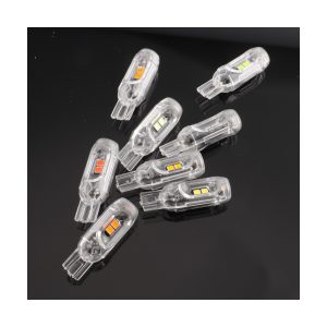 T10 Clear Lens Led Width Indicator Bulb Color Options 02 T10 Clear Angle Set Angle view set of T10 clear lens LED width indicator bulbs
