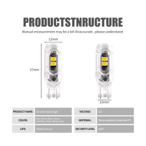 T10 Clear Lens Led Width Indicator Bulb Color Options 04 T10 Clear Structure Structure reference for T10 clear lens LED width indicator bulb