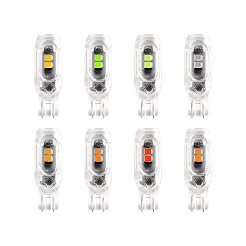 T10 Clear Lens Led Width Indicator Bulb Color Options 05 T10 Clear Color Options Color options for T10 clear lens LED width indicator bulb
