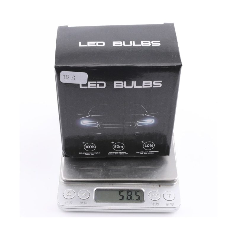 T12 H4 Tricolor Led Headlight Bulb 03 T12 H4 Package Package reference for T12 H4 tricolor LED headlight bulb