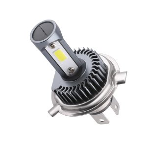 T12 H4 Tricolor Led Headlight Bulb 05 T12 H4 Angle Angle view of T12 H4 tricolor LED headlight bulb