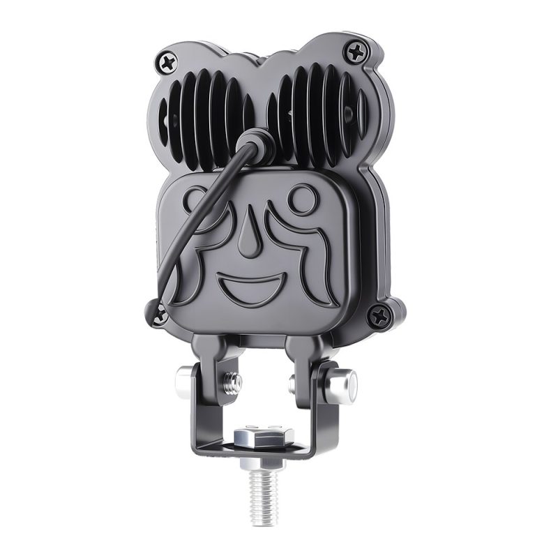 Three Bead Owl Led Work Light Rear Housing Rear housing and heat-dissipation structure reference from the supplied source images.