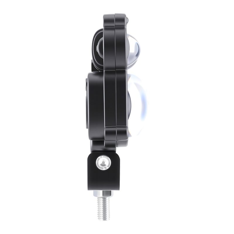 Three Bead Owl Led Work Light Side Profile Side profile reference showing housing depth and mounting bracket position.