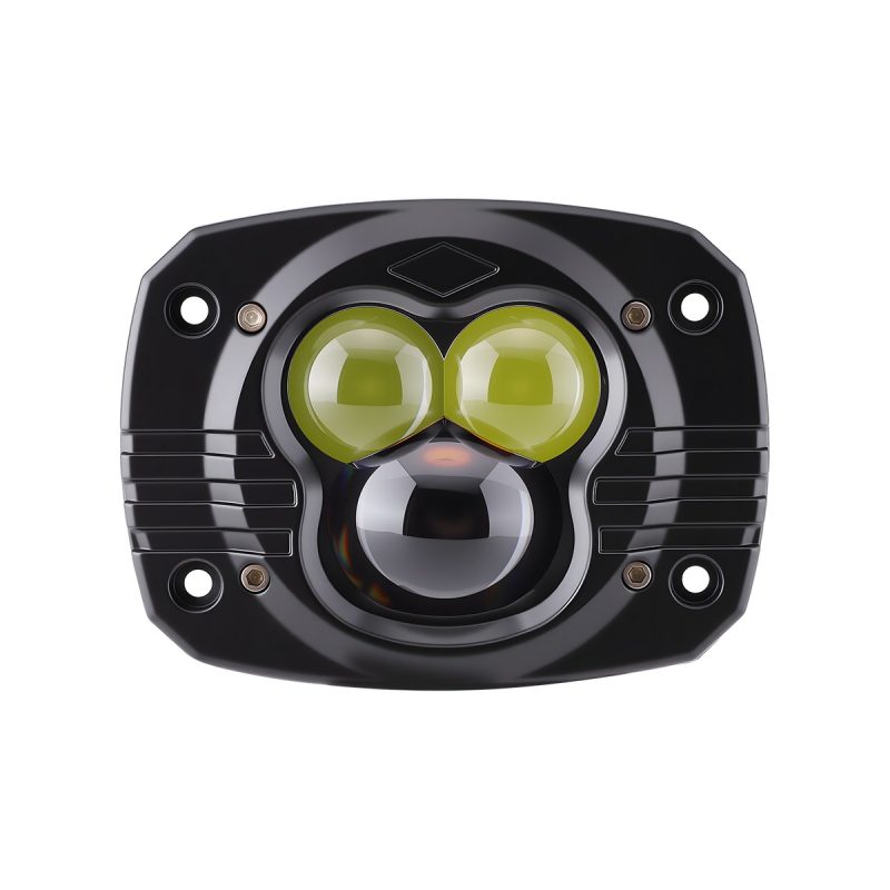 Three-Bead Square Recessed LED Work Light